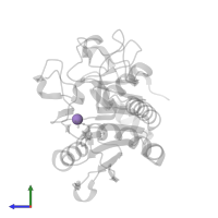 MANGANESE (II) ION in PDB entry 1g8o, assembly 1, side view.