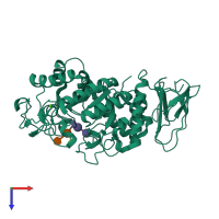 PDB entry 1g94 coloured by chain, top view.