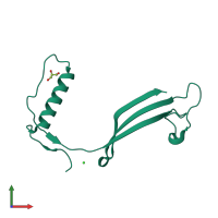 PDB entry 1g96 coloured by chain, front view.