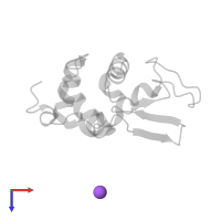 SODIUM ION in PDB entry 1gaz, assembly 1, top view.