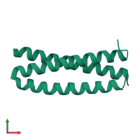 General control transcription factor GCN4 in PDB entry 1gcm, assembly 1, front view.