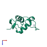 PDB entry 1gdc coloured by chain, top view.