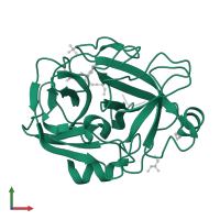 TRYPSIN in PDB entry 1gdn, assembly 1, front view.