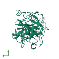 TRYPSIN in PDB entry 1gdn, assembly 1, side view.