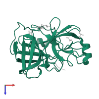 TRYPSIN in PDB entry 1gdn, assembly 1, top view.