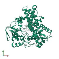 NADP nitrous oxide-forming nitric oxide reductase in PDB entry 1ged, assembly 1, front view.