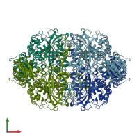 PDB entry 1ggh coloured by chain, front view.