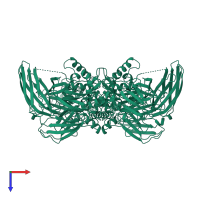 Coagulation factor XIII A chain in PDB entry 1ggu, assembly 1, top view.