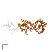 Retinoblastoma-associated protein in PDB entry 1gh6, assembly 1, top view.