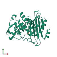 PDB entry 1ghi coloured by chain, front view.