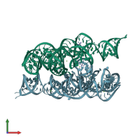 PDB entry 1gid coloured by chain, front view.