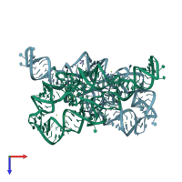 PDB entry 1gid coloured by chain, top view.