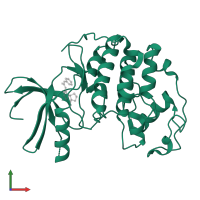 Cyclin-dependent kinase 2 in PDB entry 1gih, assembly 1, front view.