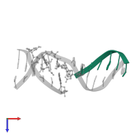 5'-D(*CP*CP*AP*AP*AP*G)-3' in PDB entry 1gj2, assembly 1, top view.