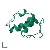 PDB entry 1gjj coloured by chain, front view.