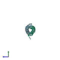 PDB entry 1gk6 coloured by chain, side view.