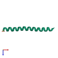 PDB entry 1gk7 coloured by chain, top view.