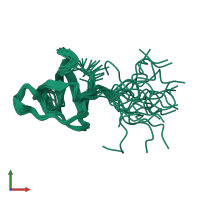 PDB entry 1gl5 coloured by chain, ensemble of 20 models, front view.