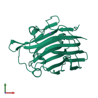 PDB entry 1glh coloured by chain, front view.