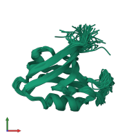 PDB entry 1gm1 coloured by chain, ensemble of 35 models, front view.