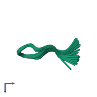 PDB entry 1gm2 coloured by chain, ensemble of 30 models, top view.