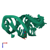 PDB entry 1gn7 coloured by chain, ensemble of 8 models, top view.