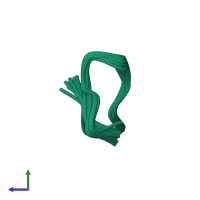 PDB entry 1gna coloured by chain, ensemble of 20 models, side view.