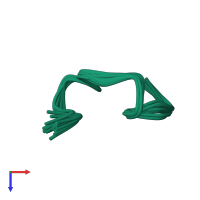 PDB entry 1gna coloured by chain, ensemble of 20 models, top view.