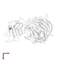 SODIUM ION in PDB entry 1gof, assembly 1, top view.