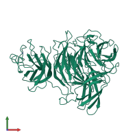 PDB entry 1goh coloured by chain, front view.