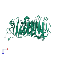 Pectinesterase in PDB entry 1gq8, assembly 1, top view.