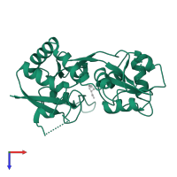 Glutamate receptor 2 in PDB entry 1gr2, assembly 1, top view.