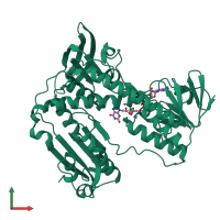 PDB entry 1grh coloured by chain, front view.