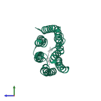 Sensory rhodopsin-2 in PDB entry 1gu8, assembly 1, side view.