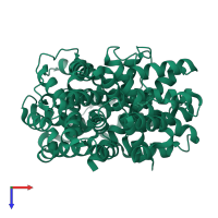 ALKYLHYDROPEROXIDASE D in PDB entry 1gu9, assembly 1, top view.