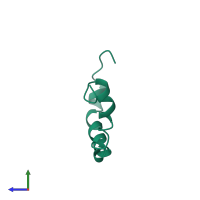 Truncated apolipoprotein A-I in PDB entry 1gw4, assembly 1, side view.