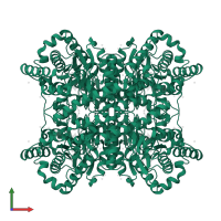 Xylose isomerase in PDB entry 1gw9, assembly 1, front view.