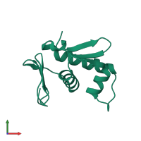 PDB entry 1gxq coloured by chain, front view.
