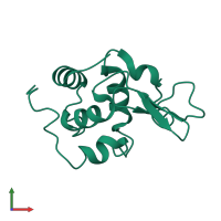 PDB entry 1gxv coloured by chain, front view.