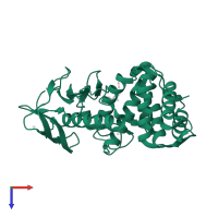 Thermolysin in PDB entry 1gxw, assembly 1, top view.