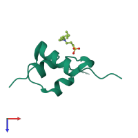 PDB entry 1gzz coloured by chain, top view.