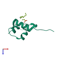 PDB entry 1h02 coloured by chain, top view.