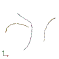 PDB entry 1h1k coloured by chain, front view.