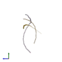PDB entry 1h1k coloured by chain, side view.
