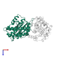 Cyclin-dependent kinase 2 in PDB entry 1h1r, assembly 1, top view.