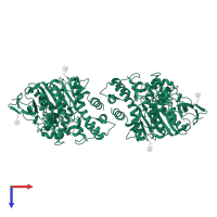 Acetylcholinesterase in PDB entry 1h22, assembly 1, top view.