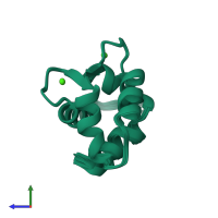 PDB entry 1h4b coloured by chain, ensemble of 25 models, side view.