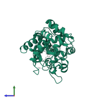 Peroxidase C1A in PDB entry 1h5m, assembly 1, side view.
