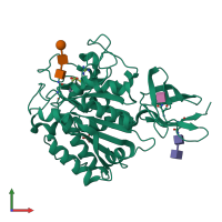 PDB entry 1h8l coloured by chain, front view.