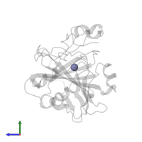 ZINC ION in PDB entry 1h9n, assembly 1, side view.